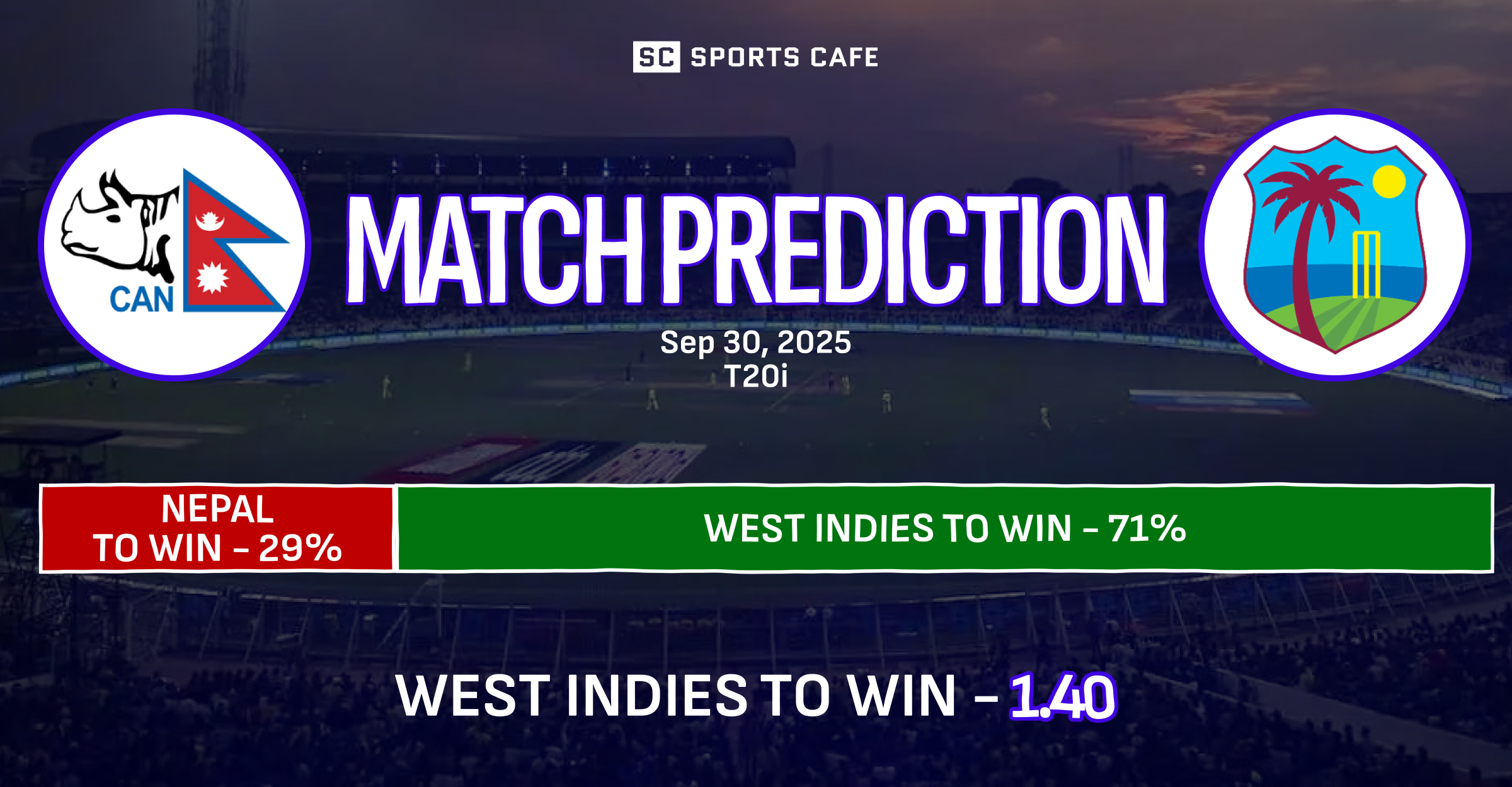 Nepal vs West Indies Match Prediction